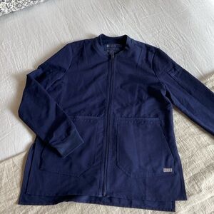 COPY - Figs navy blue scrub jacket size small never worn